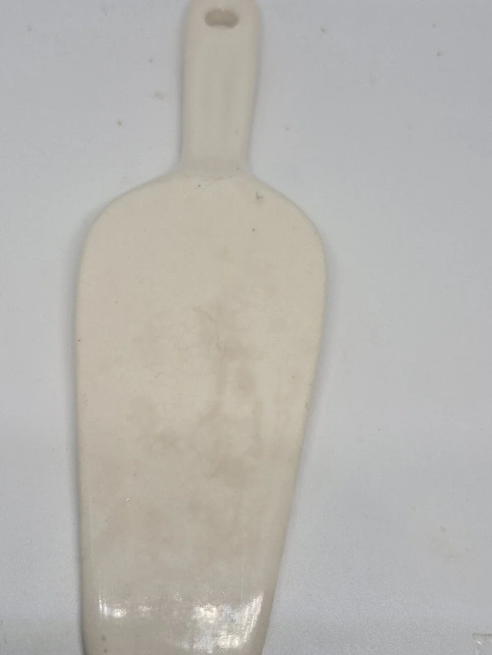 Vintage Collectible Ceramic Cake/ Pie Server Cream with Gold Etched Design 9 in